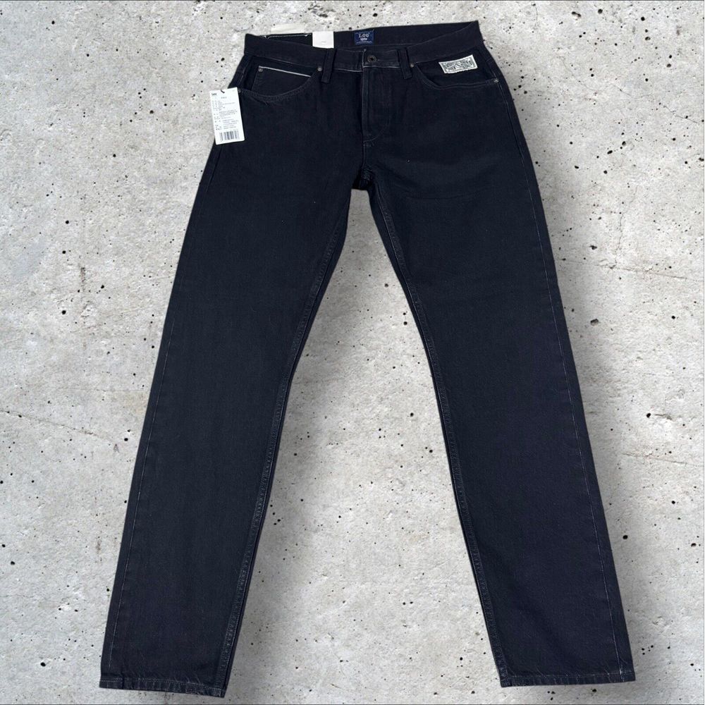 LEE 101 + Selvedge Denim Jeans Sz 32x31 731 Straight Cowboy Hide Patch Western - Picture 4 of 9